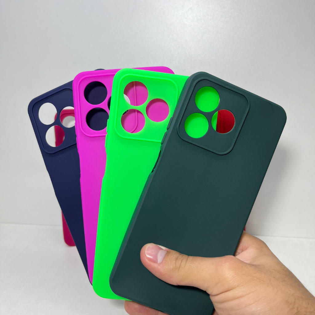 SEAHAI Cover per Realme Note 50 / Realme C53 / Realme C51 Cover, Ultra Sottile Custodia in TPU a Gradiente Colori, Trasparente Silicone Morbido Case Antiurto Cover, Rosa/Verde