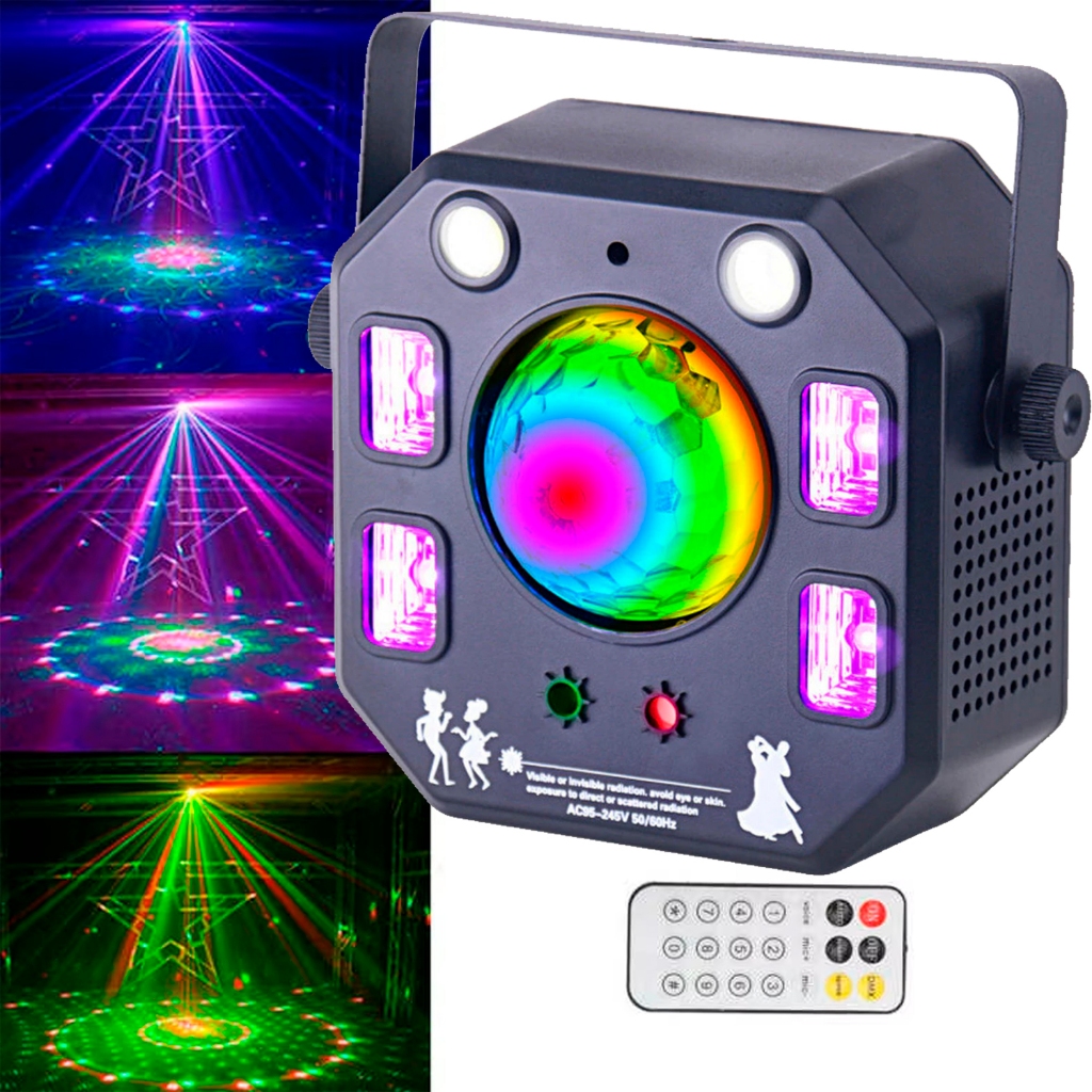 Luminária Strobo Bola Maluca Globo Super Led Rgb Moving Strobo Laser ...