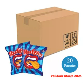 KIT 20 PACOTES BATATA RUFFLES ELMA CHIPS 17G