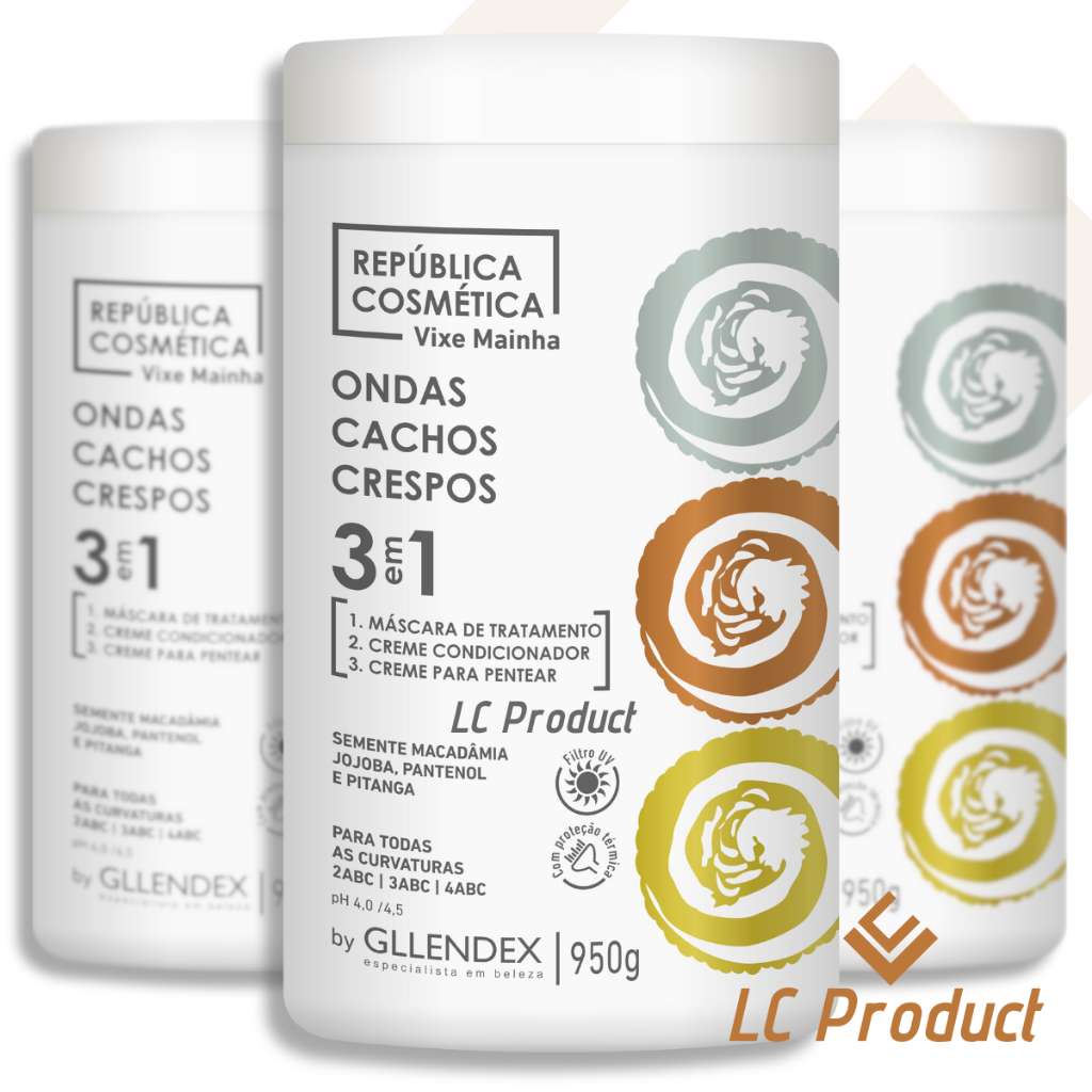Vixe Mainha Máscara 3 em 1 Creme de Pentear - 950g GLLENDEX