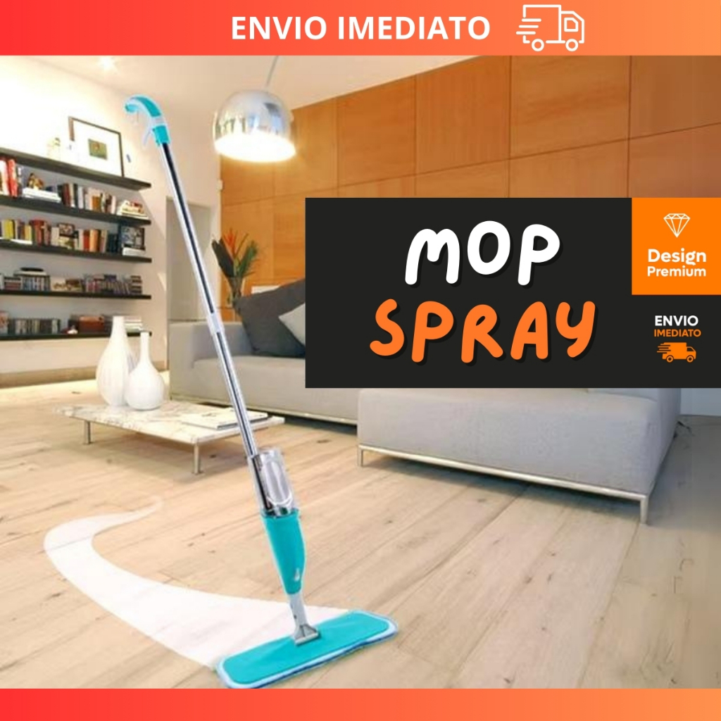 Mop Spray Magico Esfregão Com Reservatorio Rodo De Limpeza Microfibra Refil Limpa Seca