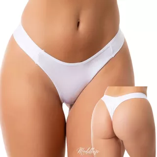 Kit 5 Tanga Levanta Bumbum Fio Duplo Fio Dental Calcinha Forro Algodão Paloma Kit 5 ou 3