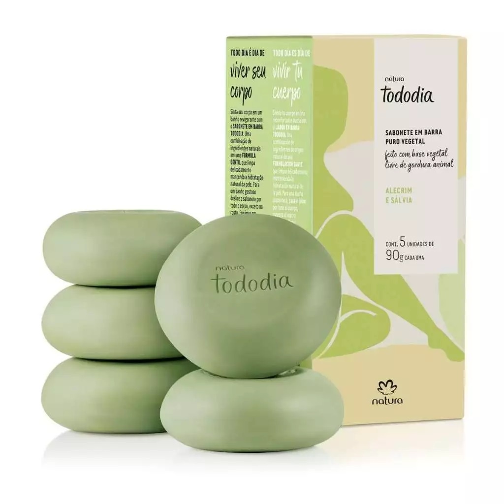 Sabonete Natura Tododia Capim Limão E Hortelã 90g - 5 Un | Shopee Brasil