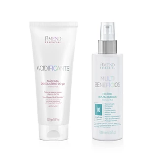 Amend KIT Fluído Multibenefícios Restaurador 180ml + Máscara Acidificante Equilíbrio do PH 250g em Oferta na Shopee