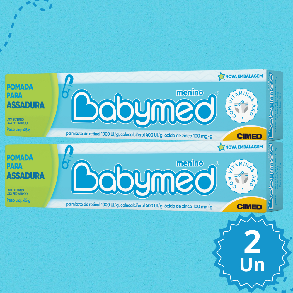 Kit 2 Pomada Para Assadura Babymed Menino 45g - Cimed | Shopee Brasil