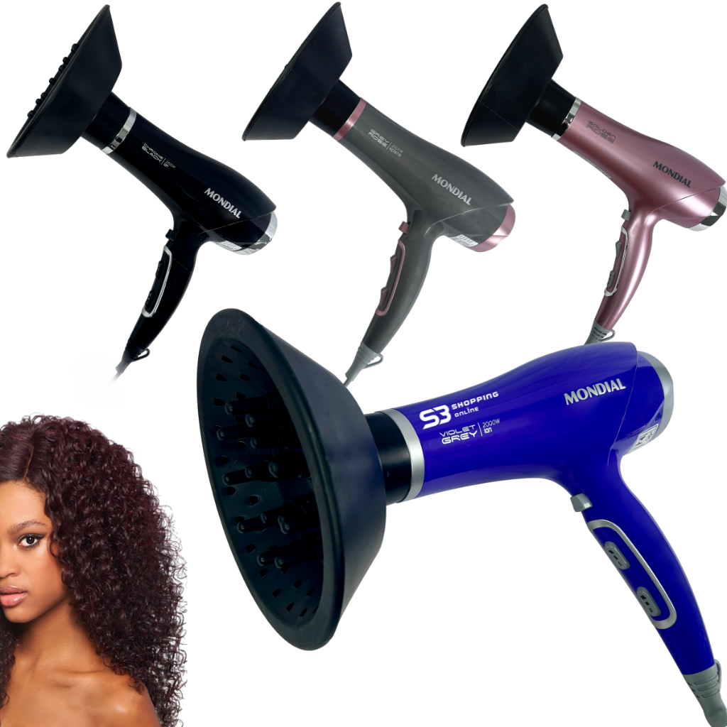 Difusor De Cachos Grande Adaptado Para Secador de cabelos Mondial Todos os modelos