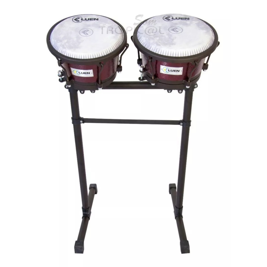 Congas Compactas Verm. Suporte Rack Luen 51007vm Tumbadora | Shopee Brasil