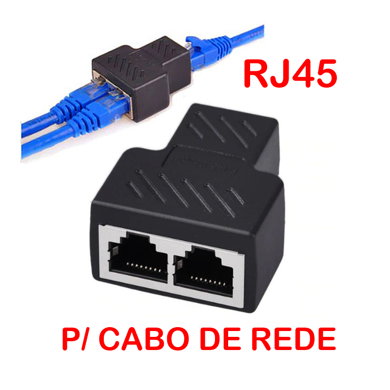 ADAPTADOR DUPLICADOR RJ45 COM BLINDAGEM - PARA CABO DE REDE | Shopee Brasil