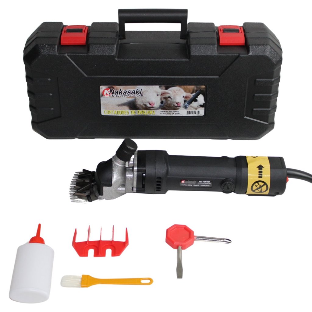 Tosquiadeira Máquina de Tosar Carneiro Ovelha Nakasaki 1200W Cortador ...