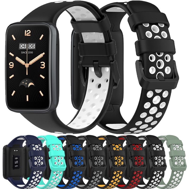 Pulseira De Silicone Para Xiaomi Mi Band 7 Pro Ventilada Sport