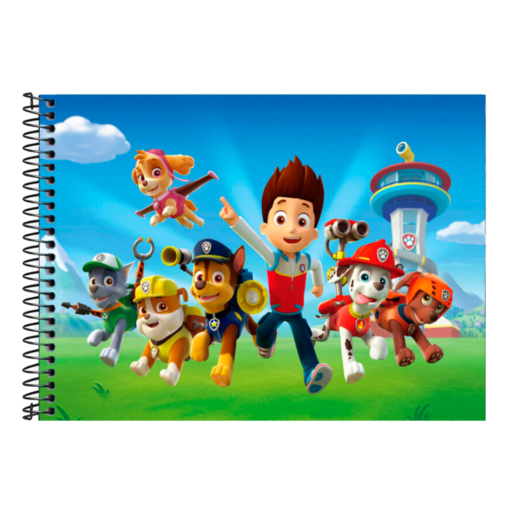 Caderno Desenho Patrulha Canina Capa Dura 48 Folhas, 96 Folhas | Shopee ...