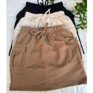 Saia Cargo Infantil Com Bolsos Para Meninas de 2 a 12 anos