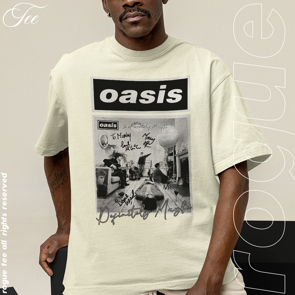 oasis Complete Single Collection Tシャツ XL Camiseta Basica e OVERSIZED Oasis Banda Inglesa Rock Definitely