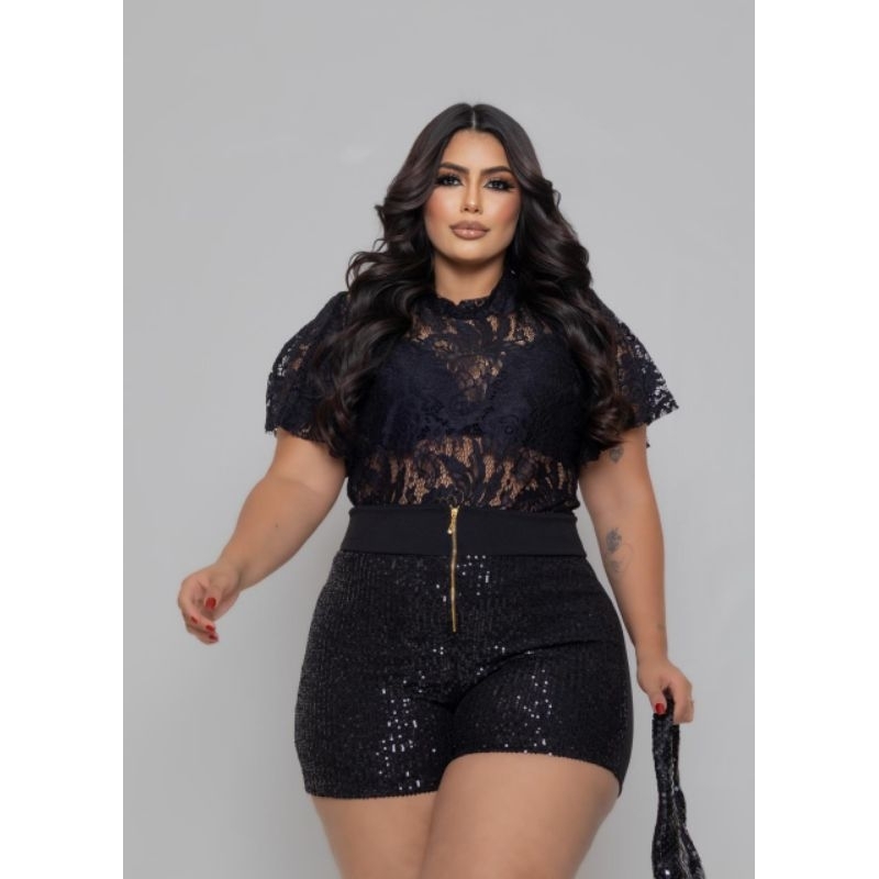 MODELO PLUS SIZE no conjunto ou avulso MODA FEMININA REF renda | Shopee ...