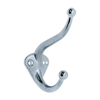 Kit com 20 Cabide Gancho Duplo Zincado Silvana em Oferta na Shopee