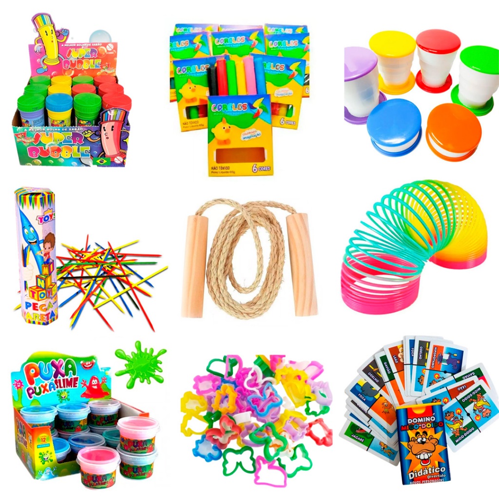 Kit 45 Brinquedo Lembrancinha Barato Sacolinha Surpresa Aniversário ...