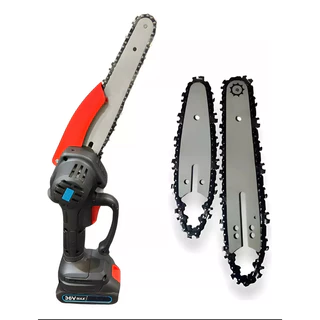 Motosserra elétrica a bateria duas laminas 6 e 8 polegadas 36V