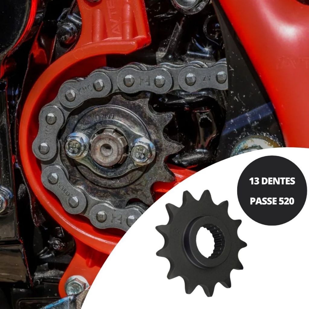 プレイディア Pinhão peão pião transmissão 13 dentes passe 520 fazer fz 250