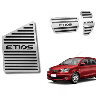 Kit Descanso De Pé + Pedaleira Aço Inox Toyota Etios Automático