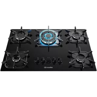 Fogão Cooktop Mueller 5 Bocas Tripla Chama Super Automático G5 Preto