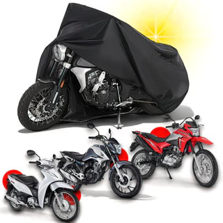 Capa Para Cobrir Moto em Couro Impermeável Protege Sol Chuva Poeira Riscos em Oferta na Shopee