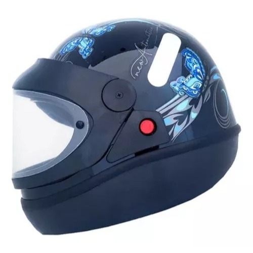 Capacete Moto Feminino Automático Ebf Borboleta C/ Selo Inmetro Todos tamanhos