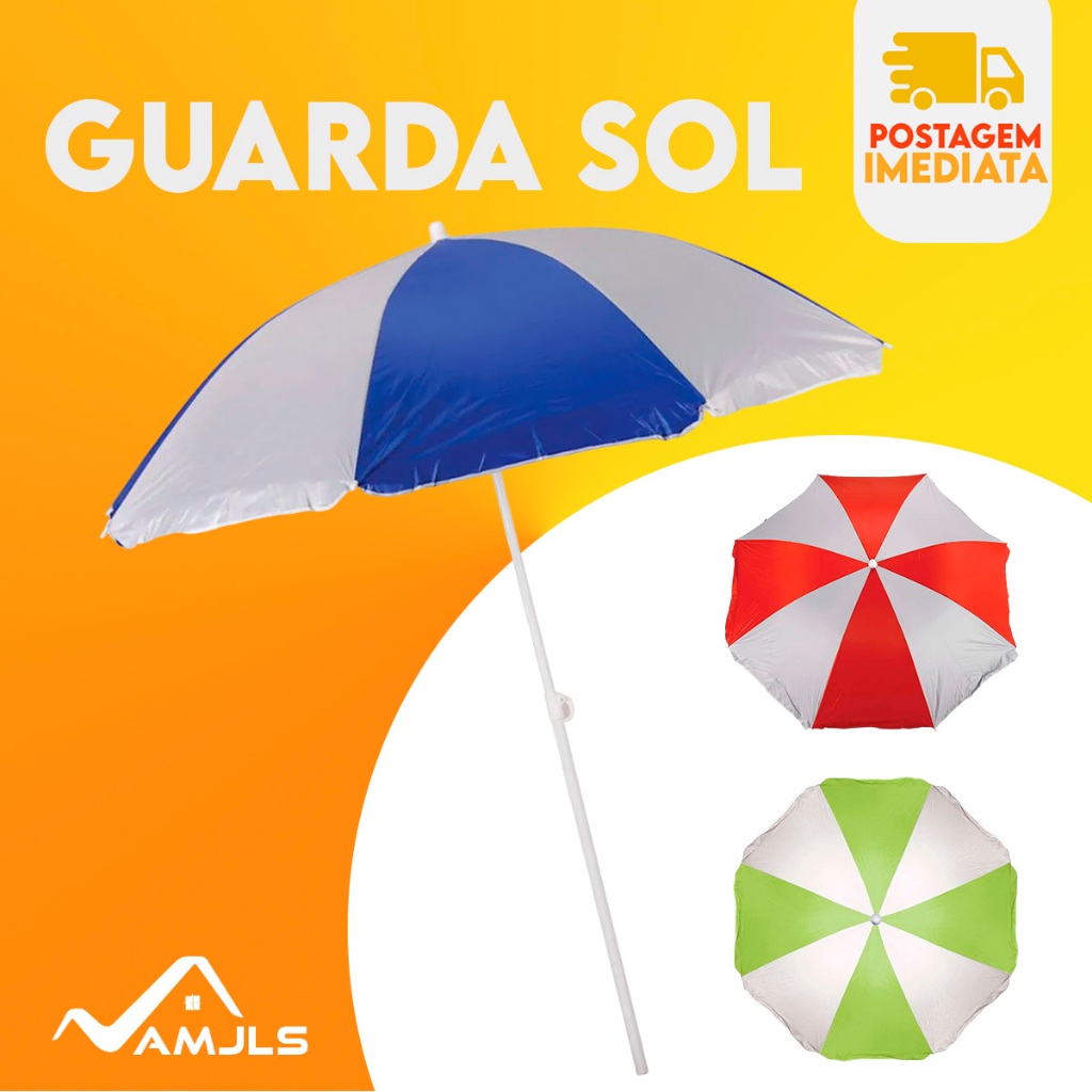 Guarda Sol Praia Gigante 1,80m Piscina E Pesca Proteção UV Mor PROMOÇÃO ...