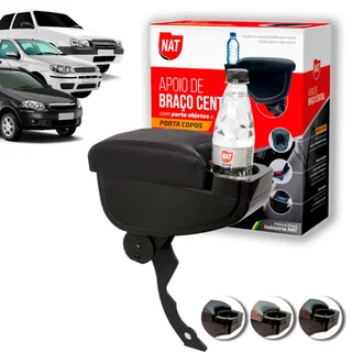 Apoio de Braço Palio Siena Strada 1996 Até 2012 E Uno 1984 Até 2012 Suporte Curvo C/ Porta Copo em Oferta na Shopee