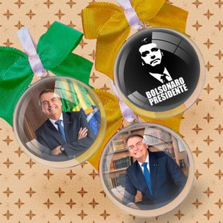 Bolinhas de Natal Bolsonaro 6,5cm