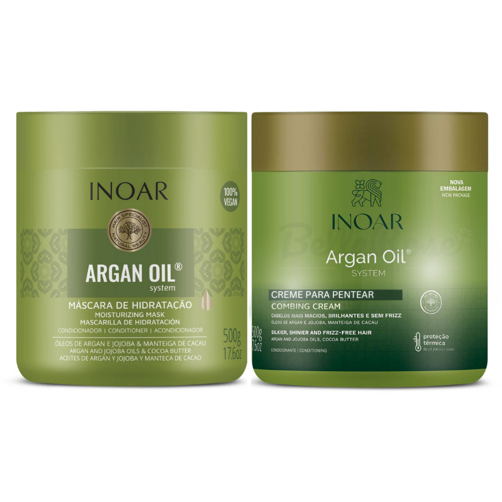 Kit Creme para Pentear 500g + Máscara Capilar 500g Argan Oil System ...