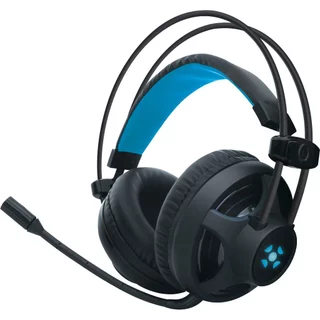 Fone De Ouvido Gamer Fortrek Headset H2 Pro Over Led Azul Cor Preto Para Pc
