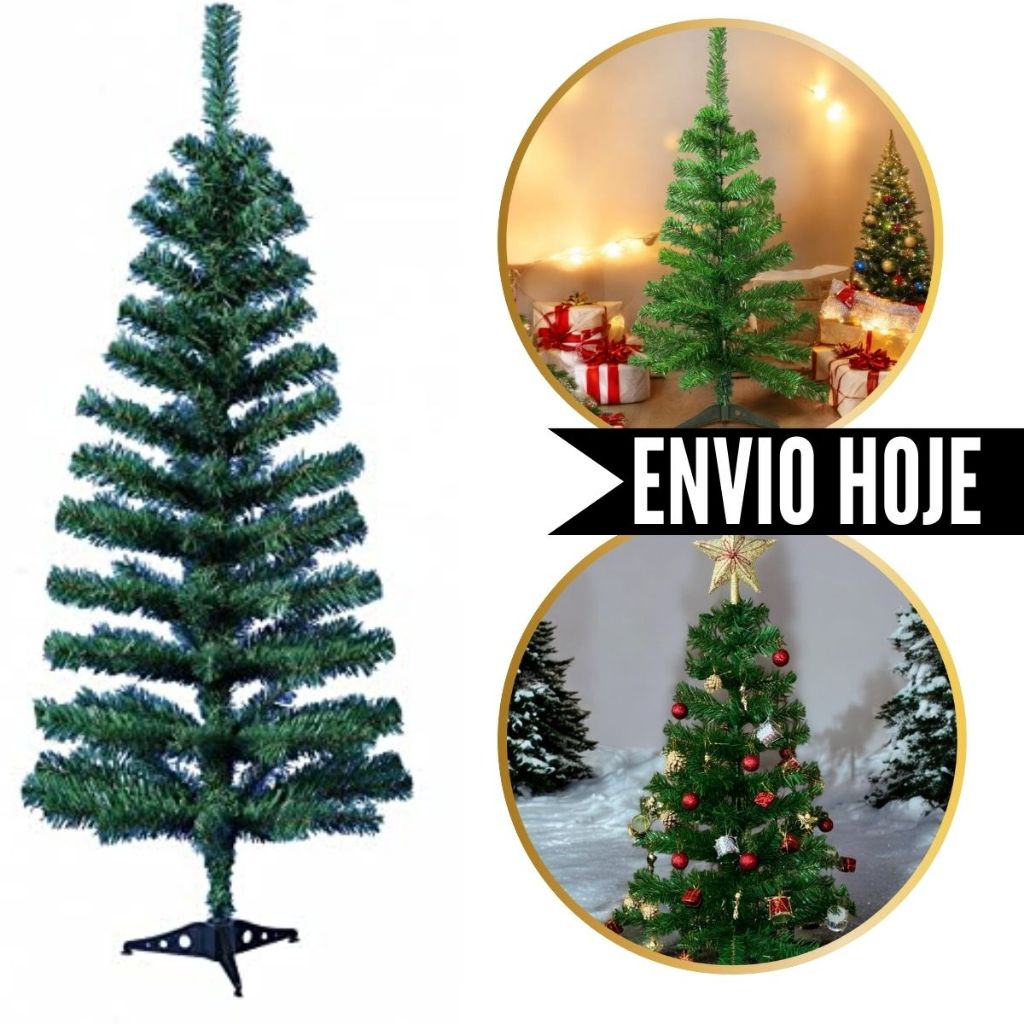 Árvore De Natal Tradicional 1,2m 110 Galhos Luxo Cheia Pinheirinho Pinheiro Grande 1,20m 120cm