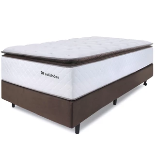 Cama Box Solteiro Colchão Molas com Pillow Top Extra Conforto 88x188x72cm Premium Sleep BF Colchões