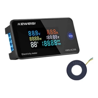 Wattimetro Voltimetro Amperimetro AC 50V a 300V 100A KWS AC300