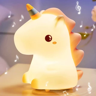Luminária de Silicone Mesa Lâmpada Noturna Abajur Fofo Sensor Toque Touch Led Unicórnio Patinho Dinossauro Bichinhos