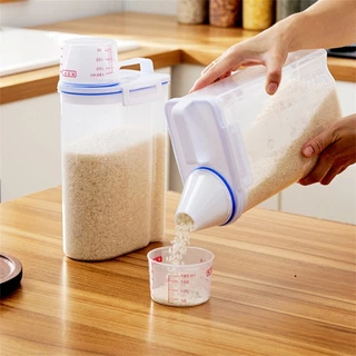 Dispenser para Alimentos grãos cereais pote hermético Pote de mantimentos para cozinha em Oferta na Shopee