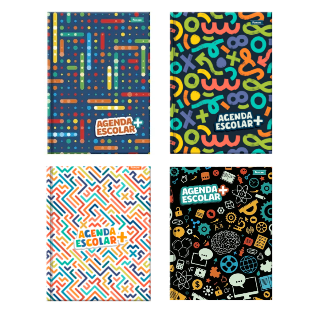 AGENDA ESCOLAR MAIS - PERMANENTE (160 FOLHAS FORONI) | Shopee Brasil