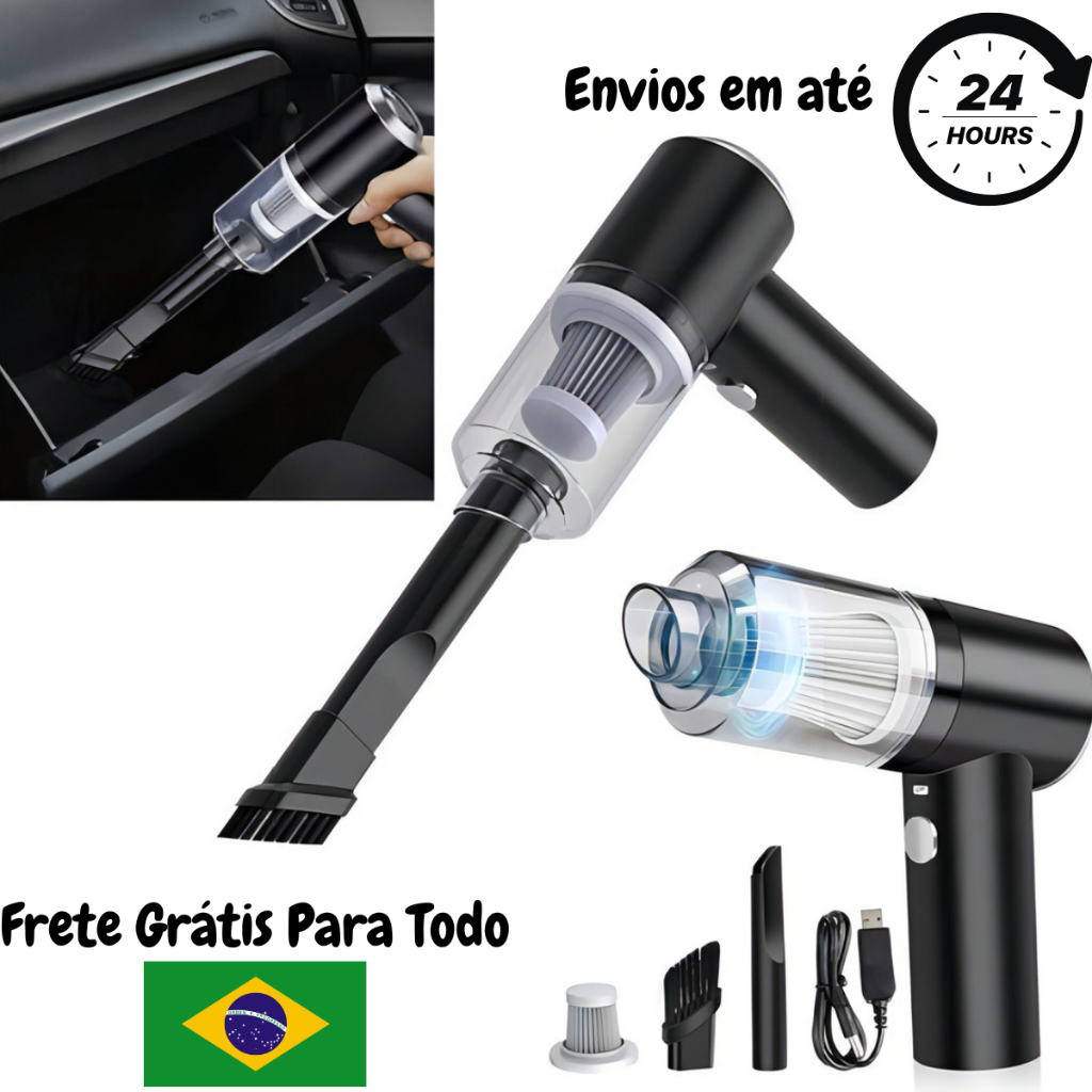 Mini Aspirador Usb de Pó Portátil Automotivo 3 em 1 para Casa e Carro ...