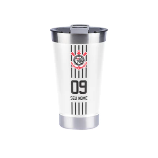 Copo Térmico 473ml de Clube de Futebol Personalizado do Timão SCCP com Nome [C-010]