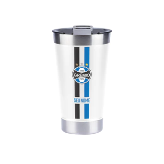 Copo Térmico 473ml de Clube de Futebol Personalizado do Tricolor Gaúcho Tricolor dos Pampas FBPA com Nome [C-016]