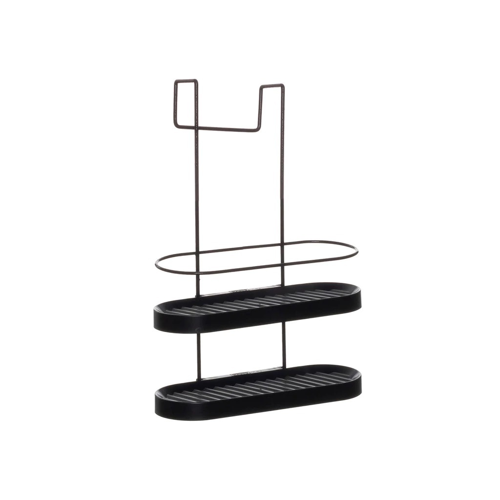 Porta Shampoo Suporte Box 2 Andar Sem Furo Não Enferruja Preto