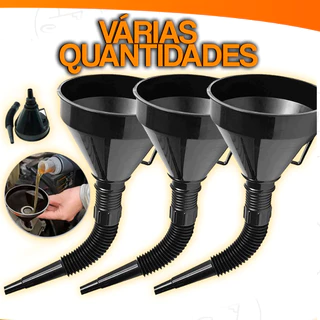 Kits  1 a 5 Unidades Funil Flexível Plástico Sanfonado Óleo Motos Carros Gasolina Combustível Álcool em Oferta na Shopee