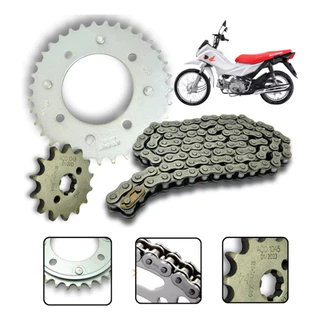 Kit Relação Transmissão Pop 110i 2016 A 2024 Aço 1045