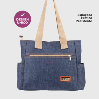 Bolsa Feminina de Ombro Dia a Dia Grande Resistente Com Bolso Lateral Trabalho Faculdade