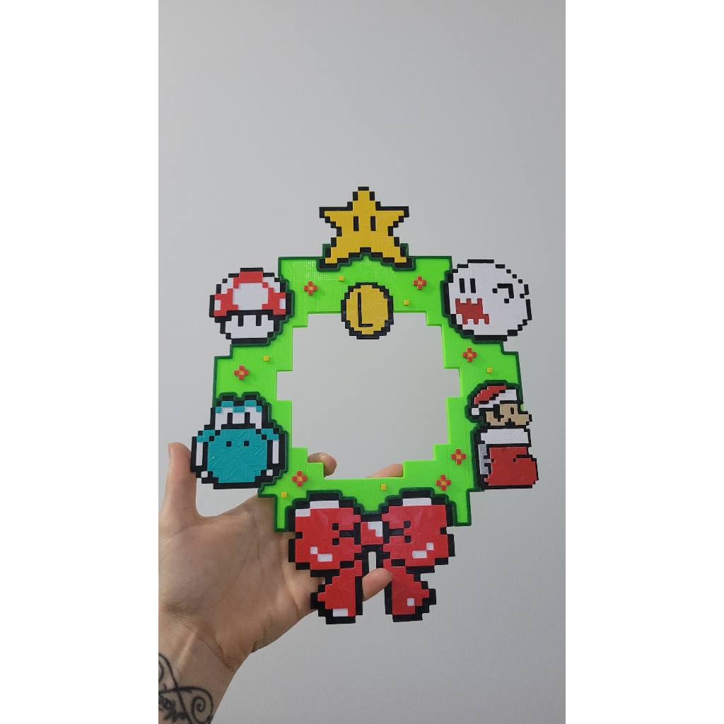 Guirlanda Geek Mario Decoração Natal 20 Cm - By Modela