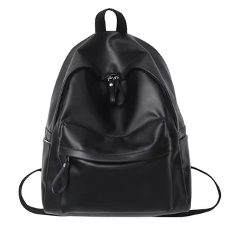 Mochila Simples de Grande Capacidade nootebook Escolar Texturizada em Couro PU(5015)