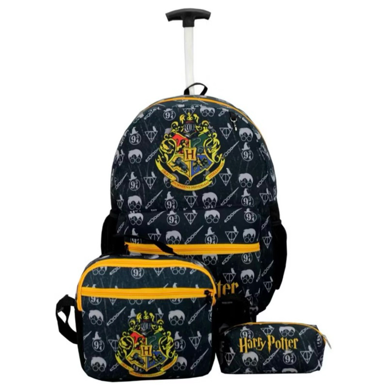 Kit Harry Potter Escolar Mochila com Rodinhas Lancheira Térmica e ...