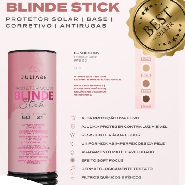 BLIND STICK JULIAGE PROTETOR SOLAR - Cor desejada após finalizar a compra
