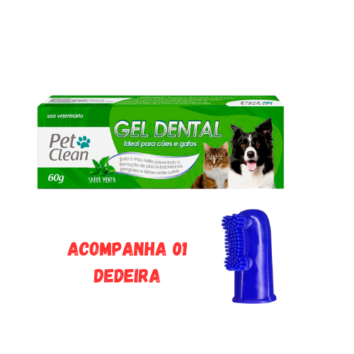 Pasta De Dente Gel Dental Cães Gato Mau Hálito Pet Clean Menta | Shopee ...