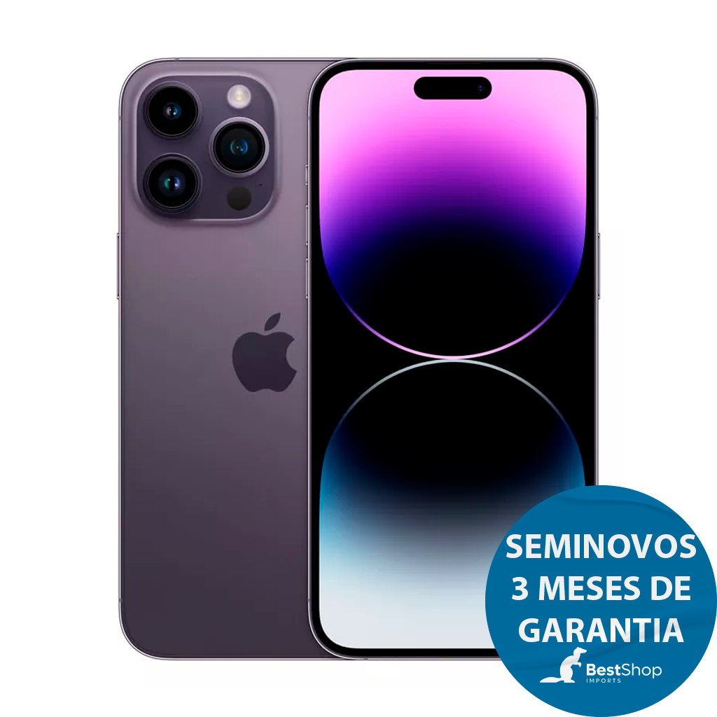Semino iPhone 14 Pro Max Saúde Acima de 80% com 3 MESES DE